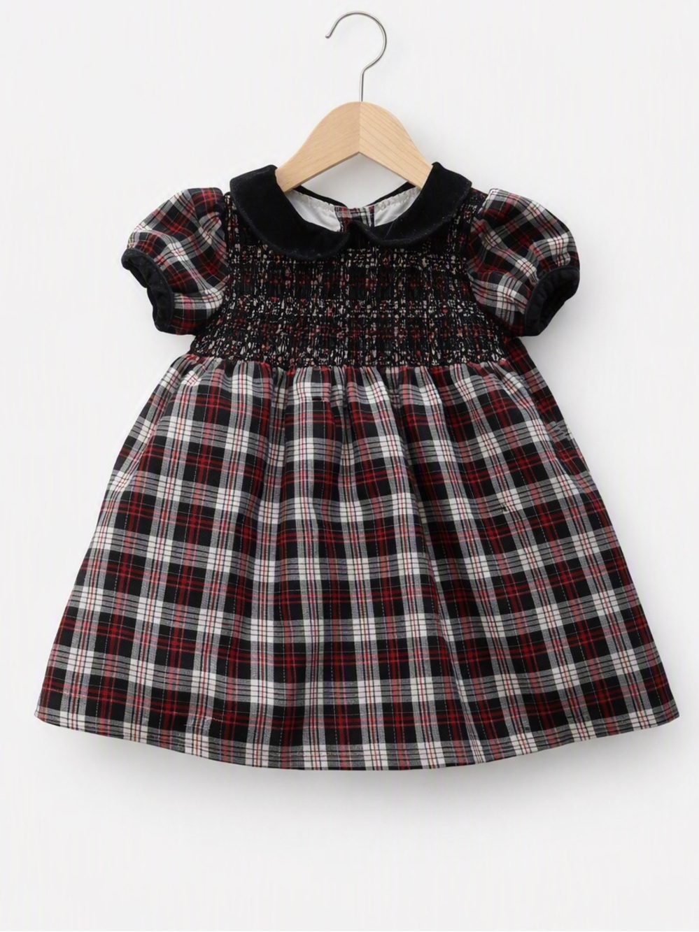 10/$15 George Formal Plaid Pff Sleeve Dress